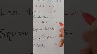 Basic maths symbols 💥maths symbols [upl. by Samtsirhc]