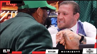 CONOR McGREGOR BRUTALLY QUESTIONS DEONTAY WILDER TO DEREK CHISORA RIPS MANNY PAQUAIO TALKS JOSHUA [upl. by Aissirac]