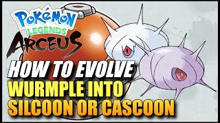 Pokemon Legends Arceus How To Evolve Wurmple Into Silcoon Or Cascoon  How To Get Silcoon Or Cascoon [upl. by Rosenquist]