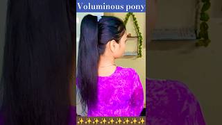 Bouncy High Ponytail  the ✨ best voluminous claw clip hack in my self pony clawclip hairstyle [upl. by Annayr]