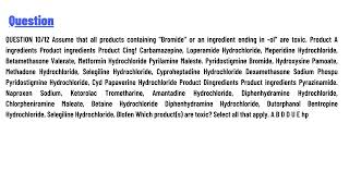 Assume that all products containing quotBromidequot or an ingredient ending in olquot are toxic [upl. by Nolra]