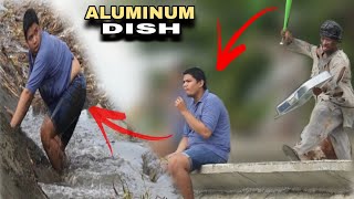 ALUMINUM DISH quotPUBLIC PRANKquot  Na mekus mekus na naman sila kuya sa ilog [upl. by Notterb]