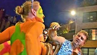 Body Painting Body Art Andy Golub Art Group at Village Halloween Parade NYC 2024 [upl. by Nohsid935]