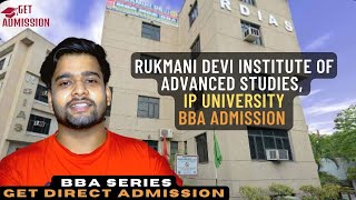 RukmiNi Devi Institute Rohini For BBA IPU Admission Process Fees Ranking Cutoff Placement 100 [upl. by Rebmyt]