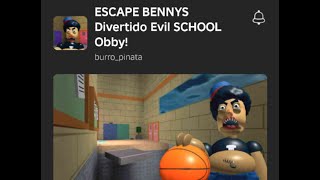 Escape Bennys Divertido Evil School Obby [upl. by Ahsiryt]