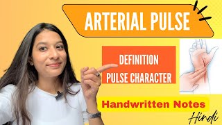 Arterial Pulse in Hindi  Pulse Character  Pulses Paradoxus Water hammer pulse  Pulse Waveform [upl. by Eula]