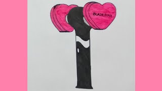 Blackpink Lightstick Drawing easyHow to draw Blackpink Lightstick step by stepalltypeofdrawing [upl. by Emsmus]