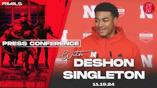 Nebraska Football DeShon Singleton Wisconsin press conference Nov 19 2024 [upl. by Eelyr]