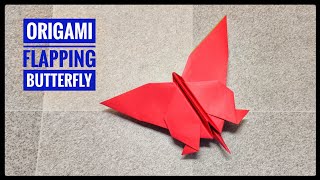 Origami Flapping Butterfly  Origami tutorial  Paper craft [upl. by Oijimer]