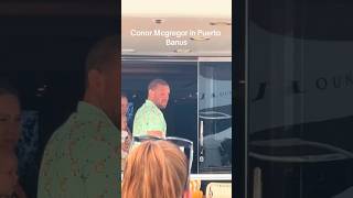 Conor McGregor is seen inside his yacht while talking to the guards mcgregor yatch guards [upl. by Chaing]