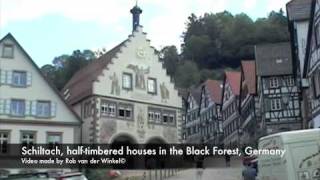 Schiltach village with halftimbered houses Black Forest Germany [upl. by Herates]