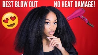 Blowout Natural Hair NO HEAT DAMAGE BEST Method Type 4 Hair [upl. by Seraphina]