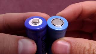 18650 vs 18500 LithiumIon batteries Button top vs Flat top [upl. by Nostaw]