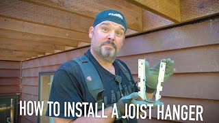 How To Properly Install Joist Hangers  Dr Decks [upl. by Attenaz546]