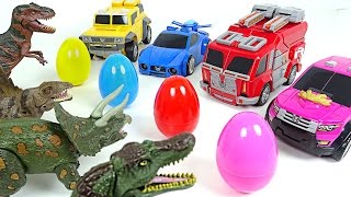 Miniforce vs Dinosaurs Surprise eggs hunting wars  DuDuPopTOY [upl. by Cahilly362]