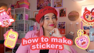 how to make amp sell stickers ✿ starting a small business artist tips [upl. by Pris]