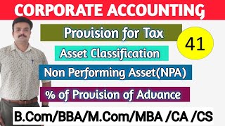 Provision of advances NonPerforming Assets Corporate AccountingMalayalam [upl. by Acissey120]