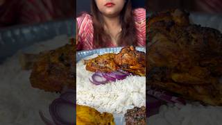 Chicken rice chickenlegpeice chickencurry mukbang asmrsounds [upl. by Htinnek]