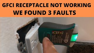 GFCI RECEPTACLE NOT WORKING WE FOUND 3 FAULTS [upl. by Eitteb]