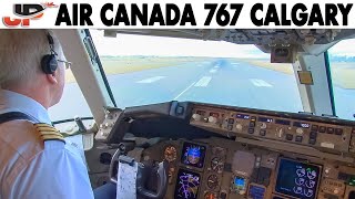 Piloting AIR CANADA Boeing 767300ER from Calgary  Cockpit Views [upl. by Valentin]