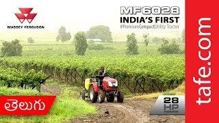 Massey Ferguson 6028  Premium Compact Utility Tractor Demo Telugu [upl. by Edialeda472]