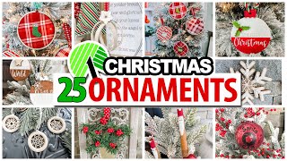 25 BEST DIY Holiday Ornaments Beginner friendly Dollar Tree Christmas 2024 [upl. by Dnallor]