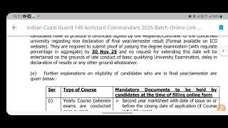 Indian Coast Guard Asst Commandant Recruitment 2024 – Apply Online for 140 Posts [upl. by Aibos]