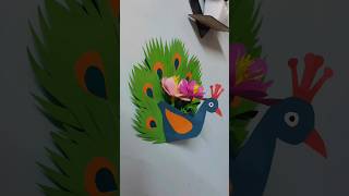 DIY Paper Peacock showpiece making at home Pen Pencil HolderEasy paper makingdiy shorts [upl. by Russ434]