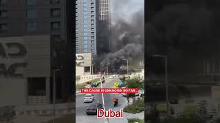 Dubai Fire breaks out near Business Bay towershorts [upl. by Waltner697]