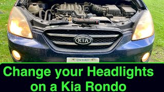 Kia Rondo Headlight Bulb Change [upl. by Weston679]