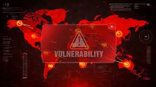 Vulnerability Alert Warning Attack on Screen World Map [upl. by Leckie]