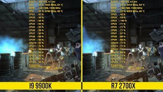 Intel i9 9900K vs Ryzen 2700X GAME BENCHMARKS [upl. by Airotnes346]