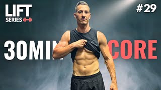 30 Min CORE WORKOUT No Equipment  Follow Along [upl. by Norrej374]