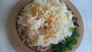 Квашеная капуста Рецепт моей мамы Быстрая и вкусная квашеная капуста [upl. by Bricker752]