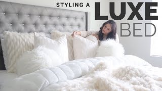 BED STYLING  LUXURIOUS BEDDING [upl. by Grete]