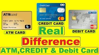 ATM Card Vs Debit Card Vs Credit Card Real Difference [upl. by Malkin694]