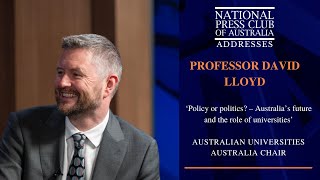 IN FULL Professor David Lloyds Address to the National Press Club of Australia [upl. by Patrizio881]