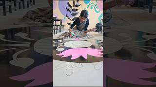 Floor Art Series Episode 02 🖌️🎨 shorts art painting decor diy craft decoration vlog school [upl. by Eitisahc]