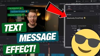 EMOJIS in Davinci Resolve PLUS simple TEXT MESSAGE Effect [upl. by Aivun]