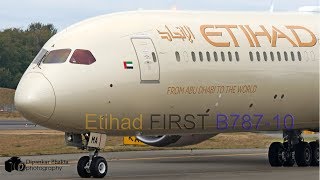 Etihad Airways First Boeing 78710 A6BMA Closeuptaxi testtake offLanding  PAE [upl. by Blumenfeld17]