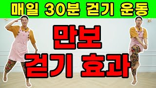 매일 집에서 뱃살빼는 30분 유산소 운동 feat1만보 걷기효과 [upl. by Armstrong]