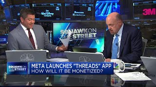 Jim Cramer on Metas Threads launch Whatever Twitter can do Zuck can do better [upl. by Morena]