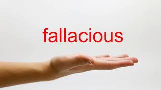 How to Pronounce fallacious  American English [upl. by Aihsenet]