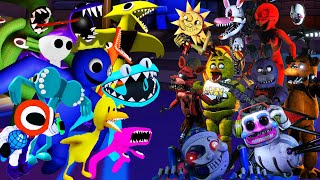 New Rainbow Friends VS Five Nights at Freddys 🎶 FNF Friends To Your End but FNAF Characters Sing It [upl. by Steel919]