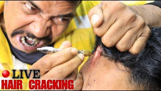 Unlimited Hair Cracking Compilation by Asim Barber  Head Massage amp Neck Cracking  Live ASMR [upl. by Tully]