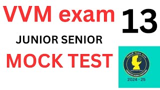 VVM exam mock test 2 [upl. by Azyl890]