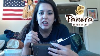 Panera Bread MUKBANG Thai Chicken Salad and soup and STORYTIME [upl. by Lazaro]