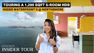 Most Stunning Sea Views From An HDB Inside Waterfront II  Northshore  Vividly Coloured Unit Tour [upl. by Ydahs]