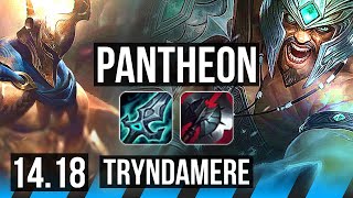 PANTHEON vs TRYNDAMERE MID  65 winrate 727 Dominating  NA Diamond  1418 [upl. by Anekam]