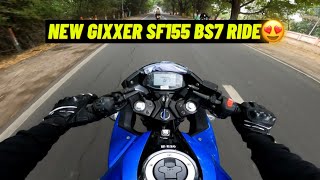 New 2024 Gixxer SF155 BS7 Ride 🔥  Suzuki Gixxer SF155 [upl. by Assenyl]